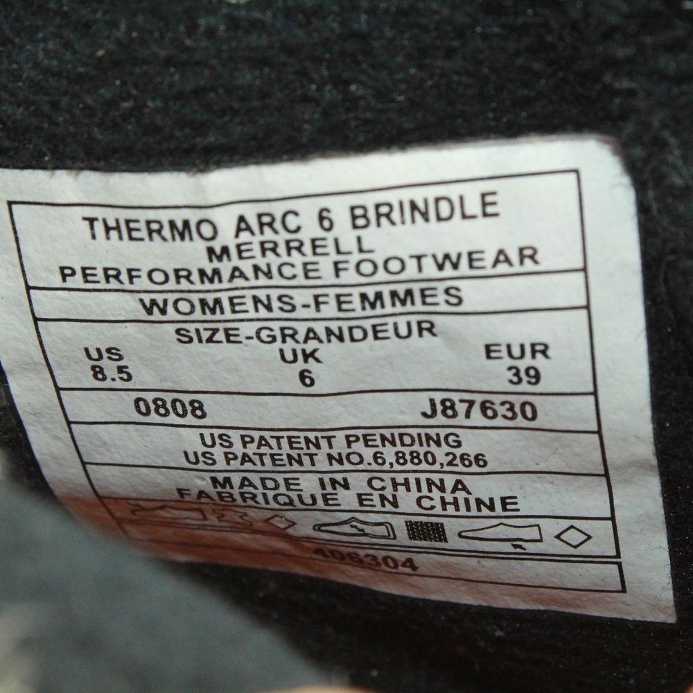 Merrell Thermo Arc 6 Brindle Vibram Waterproof Insulated Winter Boots Size 8.5 - Picture 8 of 9